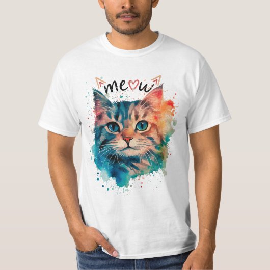 Die schöne Katze 🐱 miau T-Shirt (Vorderseite)