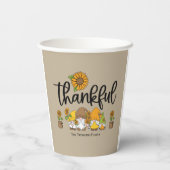 Die schöne kleine Sonnenblumenfamilie Pappbecher (Rückseite)