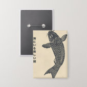 die schöne Koi-Fische im Meer Button (Vorderseite/Rückseite)