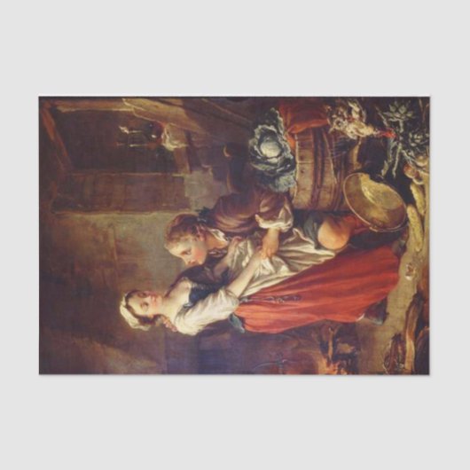 Die schöne Küche von Francois Boucher Seidenpapier (Vorderseite)