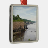 Die schöne Küste von Newport Rhode Island Silbernes Ornament (Rechts)