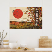 Die schöne Landschaft im Herbst Poster (Küche)