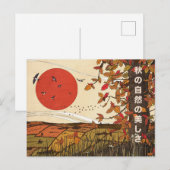 Die schöne Landschaft im Herbst Postkarte (Vorne/Hinten)