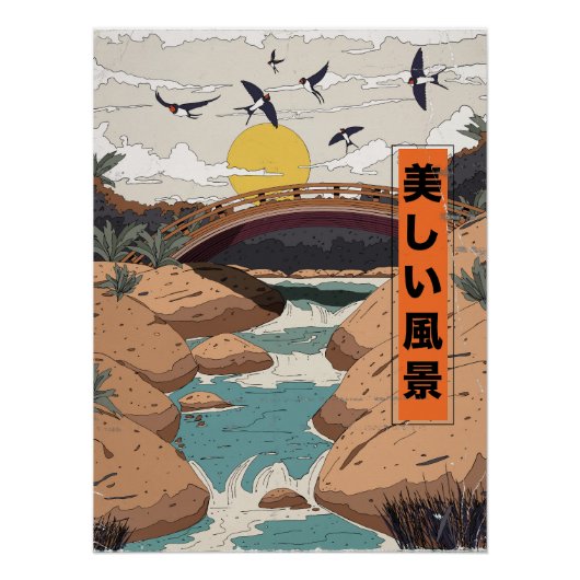 Die schöne Landschaft Poster (Vorderseite)