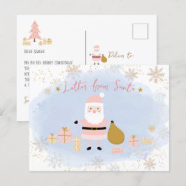 Die schöne Liste der Kinder des Weihnachtsmanns, B Feiertagspostkarte