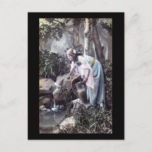 Die schöne Maiden Romantik Französisch 1906 Vintag Postkarte