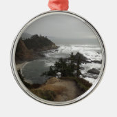 Die schöne Oregon-Küste Silbernes Ornament (Vorne)