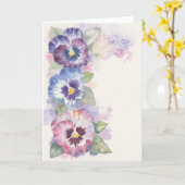 Die schöne Pansy Karte (Gelbe Blume)