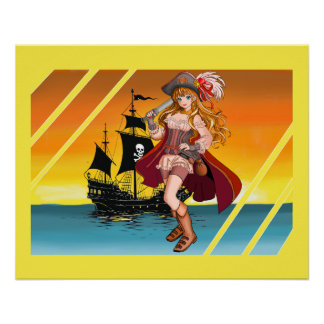 Die schöne Piratin. Poster