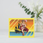 Die schöne Piratin. Postkarte (Stehend Vorderseite)