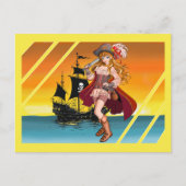 Die schöne Piratin. Postkarte (Vorderseite)