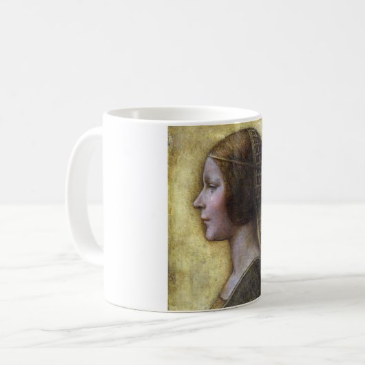 Die schöne Prinzessin Leonardo da Vinci Kaffeetasse (Vorderseite Links)