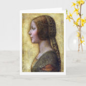 Die schöne Prinzessin Leonardo da Vinci Karte (Gelbe Blume)