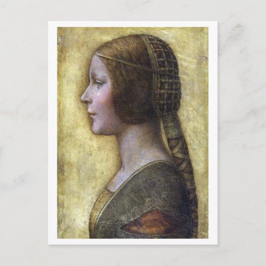 Die schöne Prinzessin Leonardo da Vinci Postkarte (Vorderseite)