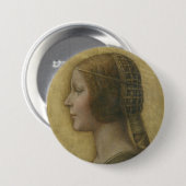 Die schöne Prinzessin (von Leonardo da Vinci) Button (Vorne & Hinten)