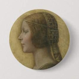 Die schöne Prinzessin (von Leonardo da Vinci) Button