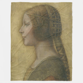 Die schöne Prinzessin (von Leonardo da Vinci) Fleecedecke
