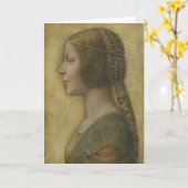 Die schöne Prinzessin (von Leonardo da Vinci) Karte (Gelbe Blume)