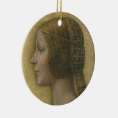 Die schöne Prinzessin (von Leonardo da Vinci) Keramik Ornament (Rechts)