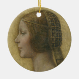 Die schöne Prinzessin (von Leonardo da Vinci) Keramik Ornament