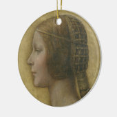 Die schöne Prinzessin (von Leonardo da Vinci) Keramik Ornament (Links)