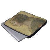Die schöne Prinzessin (von Leonardo da Vinci) Laptopschutzhülle (Vorne Knopf)