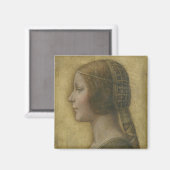 Die schöne Prinzessin (von Leonardo da Vinci) Magnet (Vorderseite/Rückseite)