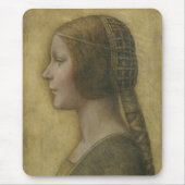 Die schöne Prinzessin (von Leonardo da Vinci) Mousepad (Vorne)