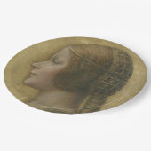 Die schöne Prinzessin (von Leonardo da Vinci) Pappteller (Schrägansicht)