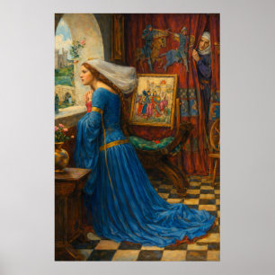 Die schöne Rosamund von John William Waterhouse Poster