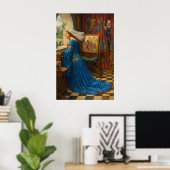 Die schöne Rosamund von John William Waterhouse Poster (Heimbüro)