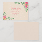 Die schöne Rose Blume Danke Mitteilungskarte (Vorne/Hinten)