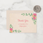 Die schöne Rose Blume Danke Mitteilungskarte (Vorderseite/Rückseite Beispiel)