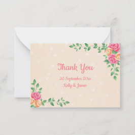 Die schöne Rose Blume Danke Mitteilungskarte