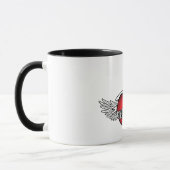 Die schöne, schwarze Tasse des Kaffees ist sehr sc (Links)