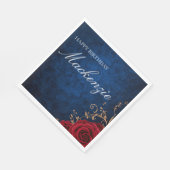 Die Schöne und das Biest Rote Rosen Benutzerdefini Serviette (Ecke)