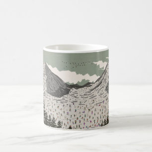 Die schöne Winter-Skilandschaft Kaffeetasse