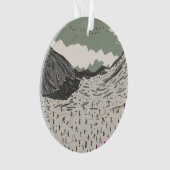 Die schöne Winter-Skilandschaft Ornament (Vorderseite)