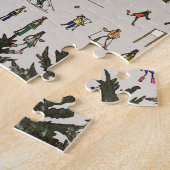 Die schöne Winter-Skilandschaft Puzzle (Seite)