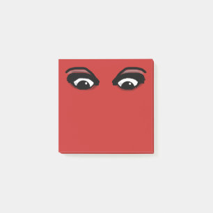 DIE SCHÖNEN AUGEN, DIE SIE AUFPASSEN, SCHREIBEN POST-IT KLEBEZETTEL