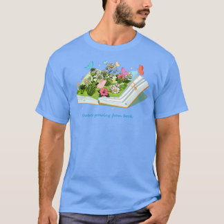 die schönen Blume, die aus dem Buch wachsen T-Shirt