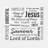 Die schönen Namen Jesu Fleecedecke (Vorderseite (Horizontal))