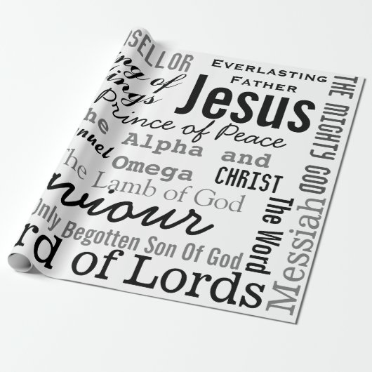 Die schönen Namen Jesu Geschenkpapier (Ungerollt)