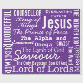 Die schönen Namen Jesu Lila Geschenkpapier (Flach)