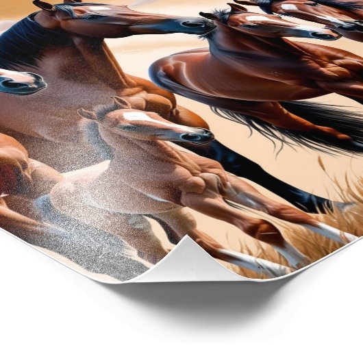 Die Schönheit amerikanischer Pferde Fotodruck (Ecke)