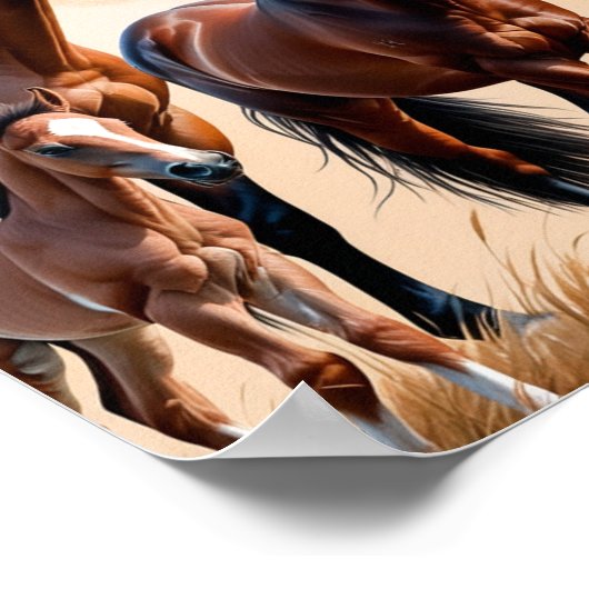 Die Schönheit amerikanischer Pferde Poster (Ecke)