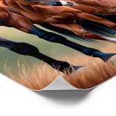 Die Schönheit amerikanischer Pferde Poster (Ecke)