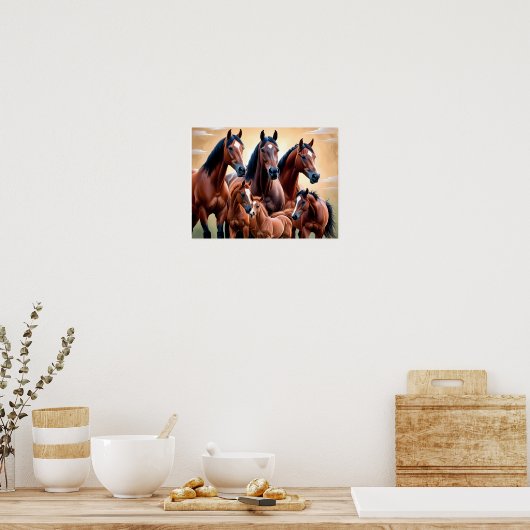 Die Schönheit amerikanischer Pferde Poster (Küche)