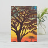 Die Schönheit der afrikanischen Landschaft Einladung (Stehend Vorderseite)