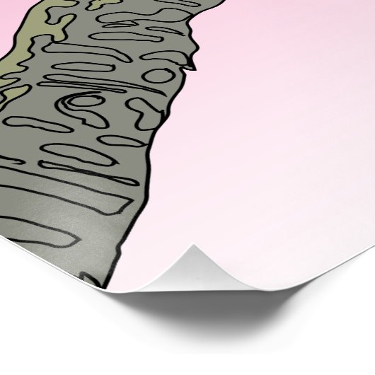 Die Schönheit der Blätter aus Ahorn Poster (Ecke)